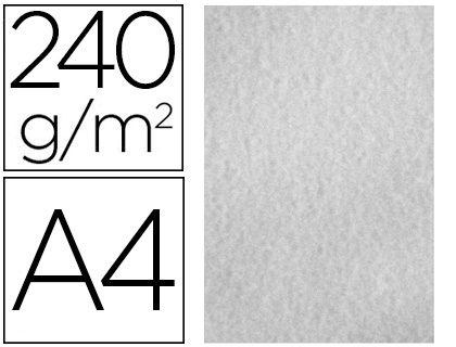 25 hojas papel pergamino Liderpapel A4 240g/m² gris